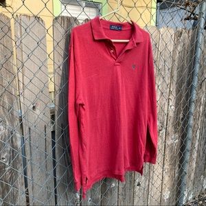 Red long sleeve classic Polo Ralph Lauren Shirt